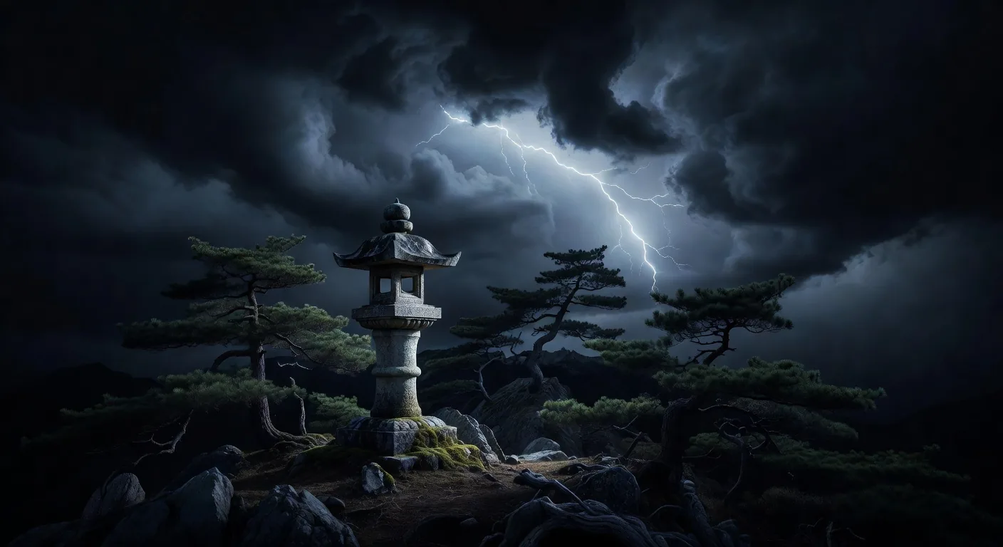 雷光の石灯籠